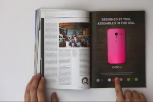Motorola создала первую в мире интерактивную рекламу в журнале