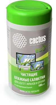 Новые чистящие влажные салфетки CACTUS серии ЕСО из крепированной бумаги