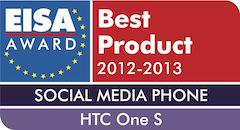EISA назвала HTC ONE S «Лучшим европейским смартфоном для социальных сетей 2012-2013 гг.»