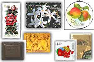 Почтовые марки с ароматом роз
