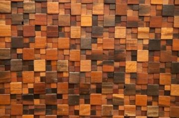 Использование мозаики из натуральной древесины в отделке