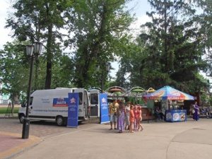 Мобильная клиентская служба Пенсионного фонда провела прием граждан в Парке культуры и отдыха г.Тамбова
