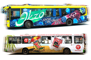 Реклама на автотранспорте в Тюмени