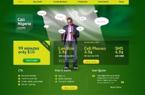 Промо-сайт для продажи дешевых звонков в Нигерию от "Сибирикс"