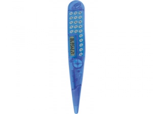 Ручка шариковая с калькулятором и линейкой синяя