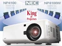 В королевском семействе проекторов NEC прибавление - два новых инсталляционных 2-х ламповых проектора NEC NP4100 и NP4100W