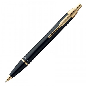 Ручка шариковая "Parker IM Black GT", M, синий стержень
