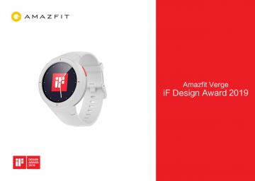 Часы AMAZFIT Verge получили престижную премию IF Design Award 2019