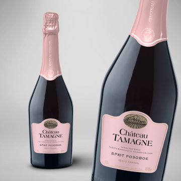 Игристый розовый брют марки «Шато Тамань» выпустила винодельня «Кубань-Вино»