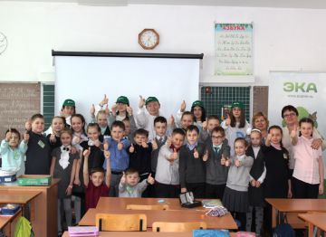 В рамках квеста "Лесомания" студентами Института проведен эко-урок в МБОУ "Гимназия №8"