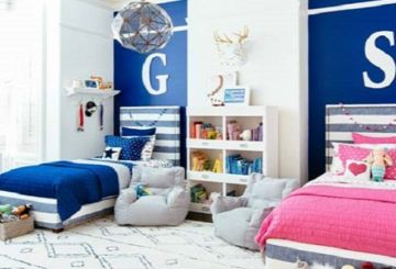 Как можно обставить небольшую детскую комнату для двоих детей?