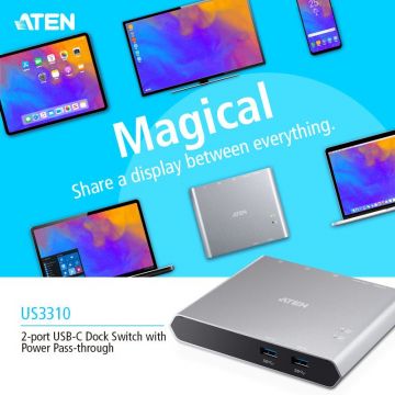 Официальный магазин ATEN представляет новый  USB-C Док Коммутатор US3310