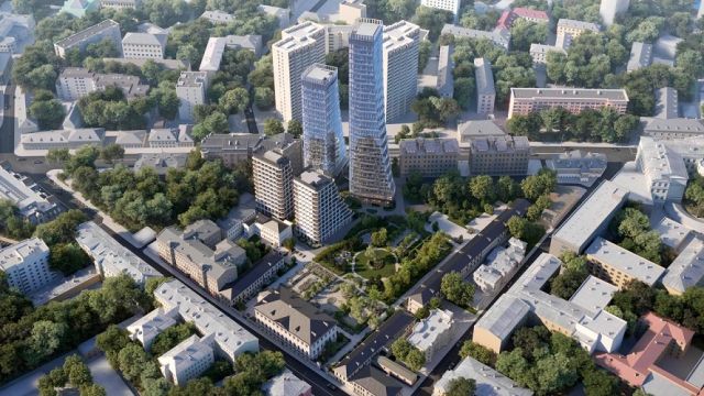 В Басманном районе Москвы построят жилой комплекс с каскадными зелёными террасами