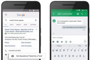 Google предложит пользователям отправлять компаниям SMS напрямую из рекламы в выдаче поиска