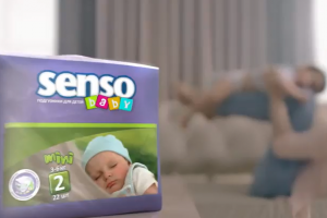 Первый рекламный ролик подгузников SensoBaby