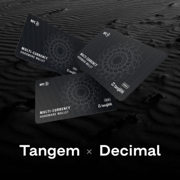 Блокчейн Decimal и криптовалютный кошелек Tangem подписали договор об интеграции