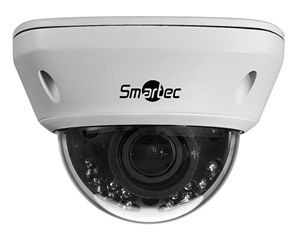 Новая 5 МР сверхчувствительная купольная IP-камера производства Smartec для видеоконтроля в помещениях