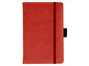NG Записная книга Portobello (клетка) с кармашком, VELVET, 9*14 см, красный