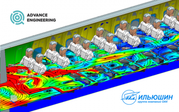 Новейшие методы инженерных расчетов российского интегратора «Адванс Инжиниринг» помогают при разработке новых самолетов на Авиационном комплексе им. С.В. Ильюшина