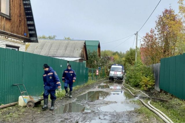 Пятый день спасатели откачивают воду из СНТ в Новосибирске