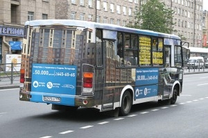 3D реклама на автобусах для ЖК «Университетский Петергоф»