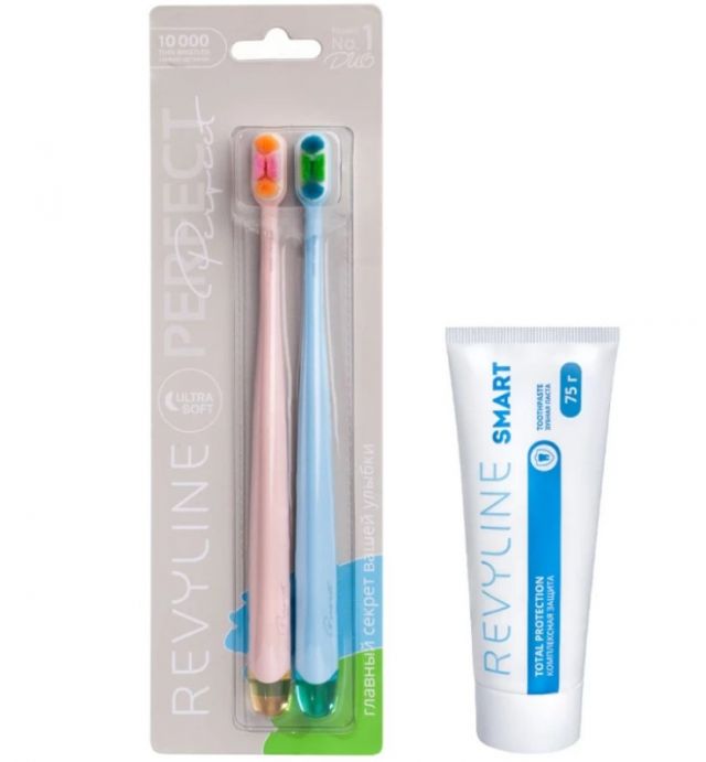 Комплекты из зубных щеток Revyline Perfect DUO с зубной пастой Smart доступны в Екатеринбурге