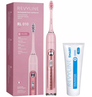 Звуковая зубная щетка Revyline RL010 Pink и зубная паста Revyline Smart заказать в Нижнем Новгороде
