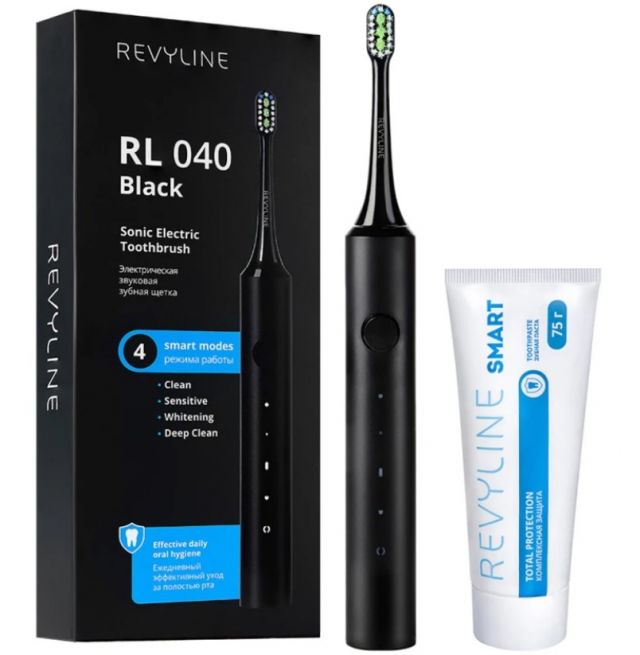Набор электрические зубные щетки Revyline RL040 Black и зубную пасту Revyline Smart заказать в Чебоксарах