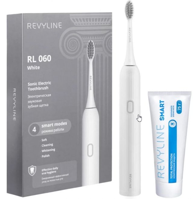 Электрическая зубная щетка Revyline RL060 White и зубная паста Smart доступны в Кемерове к 23 Февраля