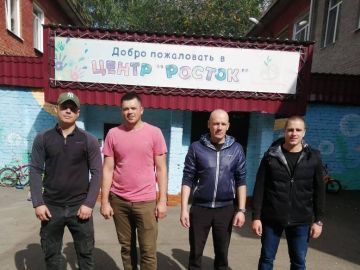 Росгвардейцы благоустроили игровую площадку в подшефном детском доме в Томске