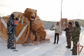 Военнослужащие Северского соединения Росгвардии провели смотр-конкурс снежных фигур