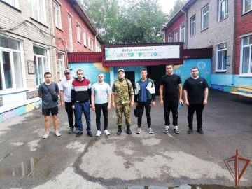 Военнослужащие Росгвардии оказали помощь подшефному детскому дому в Томске