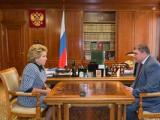 Валентина Матвиенко и Вадим Потомский обсудили ряд важных вопросов по Орловской области