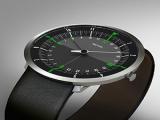 Botta-Design DUO green - часы для двух часовых зон с оптимальной читабельностью.