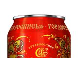 Нижегородские художники украсили банки «Окского» хохломской росписью