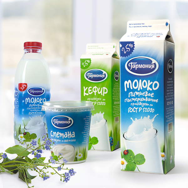 Молочный завод «Янино» выводит на рынок новую торговую марку цельномолочных продуктов «Гармония»